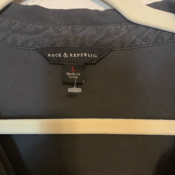 Rock & Republic Charcoal Embellished Button up - Picture 2 of 2